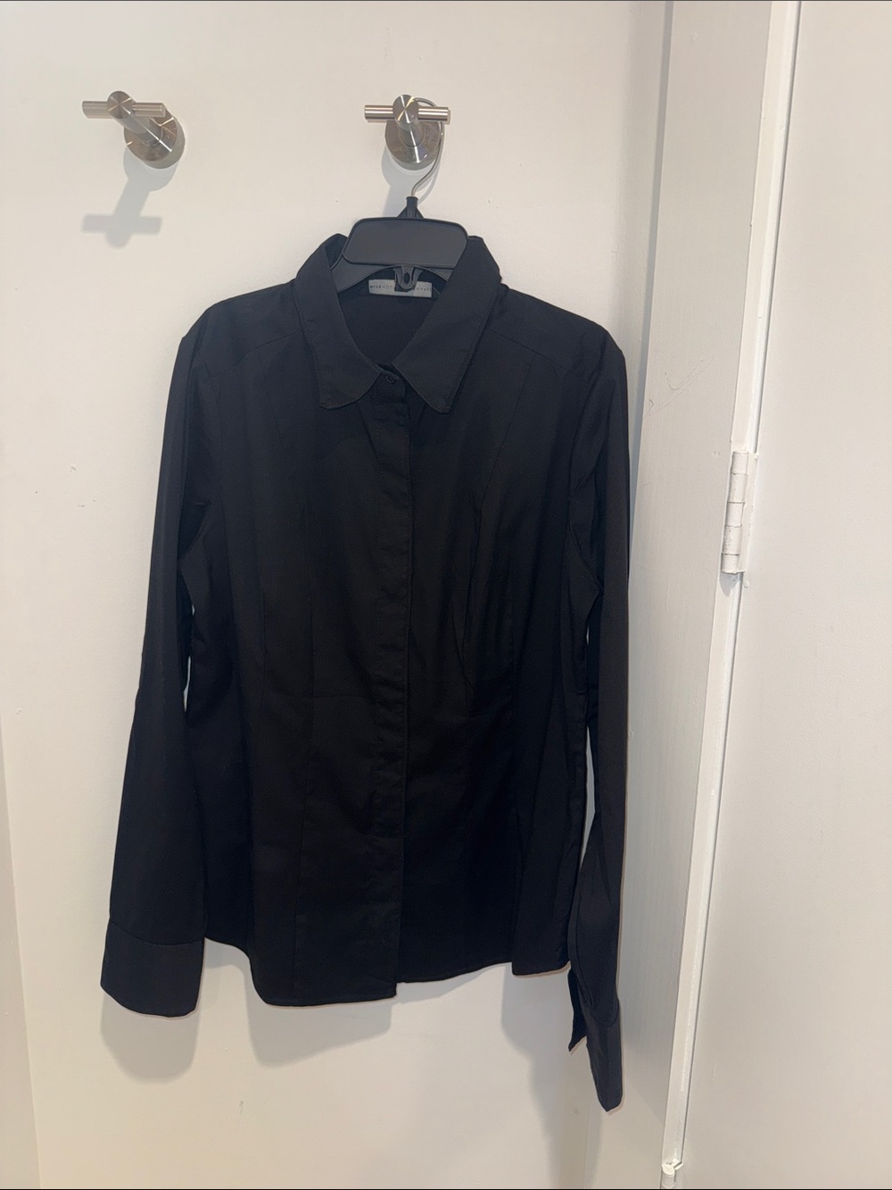 White House Black Market Black Button-Front Women's Jacket